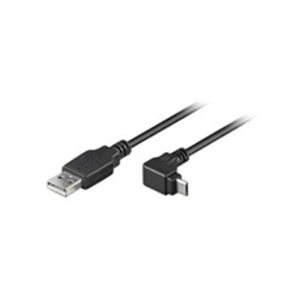 Nilox - Câble USB - Micro-USB de type B (M) pour USB (M) - USB 2.0 - 1.8 m - connecteur à 90° - noir