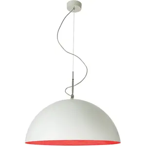 IN-ES.ARTDESIGN lampe à suspension MEZZA LUNA 1 (Blanc / rouge - Lapre...