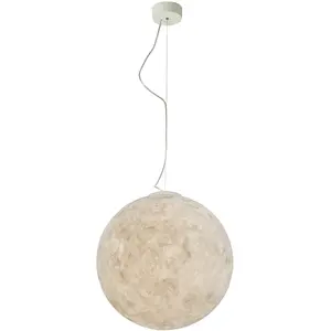 IN-ES.ARTDESIGN lampe à suspension LUNA (Ø 50 cm - Laprene, acier et N...