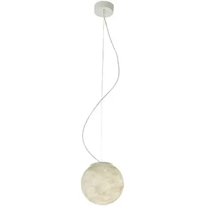 In-Es.Artdesign Lampe À Suspension Luna (Ø 25 Cm - Laprene, Acier Et N...