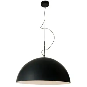 Comparateur de prix : In-es.artdesign IN-ES0501N-B Mezza Luna 1 Suspension Noir/Blanc