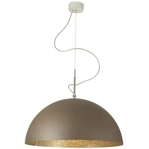 In-Es.Artdesign Lampe à Suspension Mezza Luna 1 (Bronze / Or - Lapren...