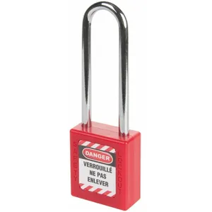 Cadenas de consignation rouge varié - Anse inox - 38 mm - Thirard