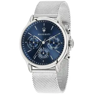 Comparateur de prix : Montre en acier - MASERATI - EPOCA 42MM - Etanche 10 Atm - Bleu - Quartz