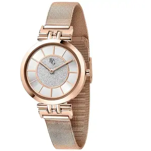Montre Femme B&G SOIREE - Marque B&G - Boîtier Rond - Bracelet Métal Rose - Quartz - Verre saphirVendu parcleor