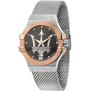 Maserati Potenza 42mm 3h Blue Dial Blue Strap pas cher