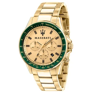 Comparateur de prix : Maserati Montre Homme Maserati Sfida En Métal Jaune