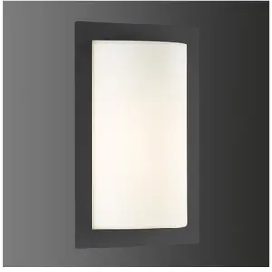LCD Applique d'extérieur Luis, graphite, E27, verre, acier inoxydable, aluminiumVendu parluminaire
