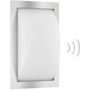 LCD Applique d'extérieur LED Ivett, acier inoxydable, capteur
