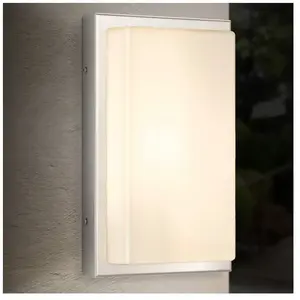 LCD Applique d'extérieur Julea, acier inoxydable, verre, E27Vendu parluminaire