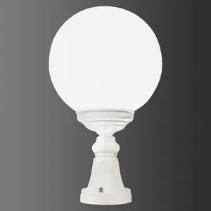 LCD Potelet 1131 avec abat-jour sphérique, blancVendu parluminaire