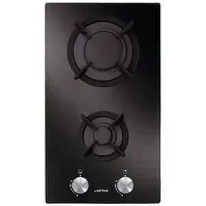 Airlux - table domino verre gaz 30cm 400w noir  av32hbk - av32hbk pas cher