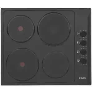 Glem - table de cuisson électrique 59cm 4 feux 6000w gtl640bk - UBD-GTL640BK pas cher