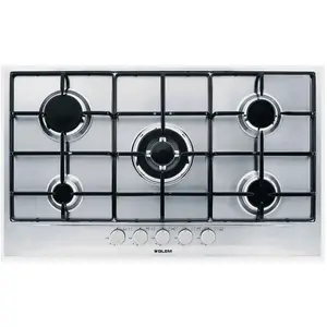 Table de cuisson gaz 5 foyers 90 cm Glem GT955IX - Puissance totale 11300 W - Inox pas cher