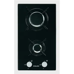 Glem Gas GV32BK plaque Noir Intégré Gaz 2 zone(s) pas cher