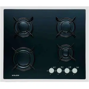 Table gaz glem gas gv64 bk noir pas cher