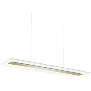 Linea Light Suspension LED Antille verre rectangulaire dorée