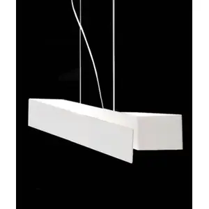 Linea Light Suspension extravagante Zig Zag en blanc