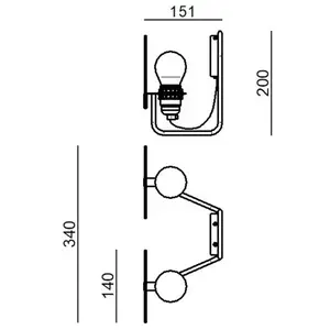 Stilnovo Bugia applique LED à 2 lampes rouge pas cher