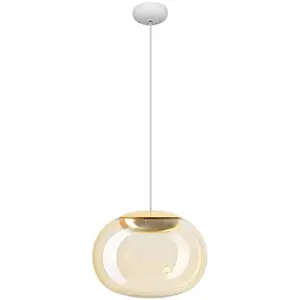 Comparateur de prix : Stilnovo La Mariée suspension LED dorée/blanche