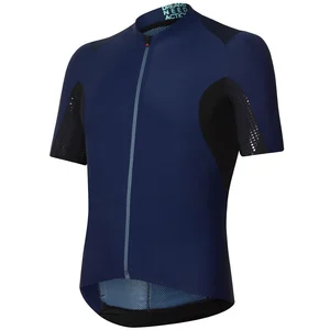 Maillot rh+ Jonny Mole Road manche courte bleu noir - M pas cher