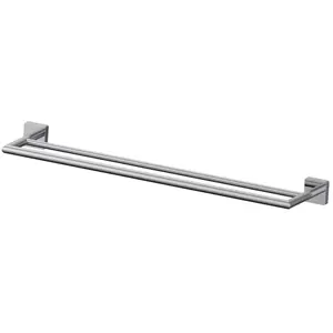 Inda - Forum Quadra Double Porte-serviettes Chrome Poli L.65 Cm pas cher