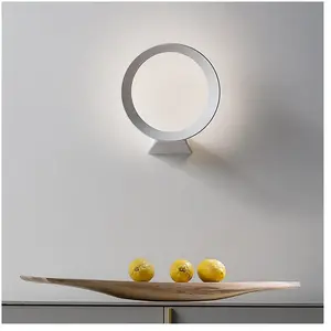 Comparateur de prix : MARTINELLI LUCE lampe murale applique LED+O (blanc 2700K - Aluminium verni)