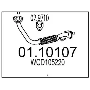 MTS Tuyau d'échappement pour LAND ROVER: Freelander (Ref: 01.10107) pas cher