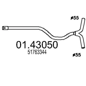 MTS Tuyau d'échappement pour ALFA ROMEO: 159 (Ref: 01.43050) pas cher