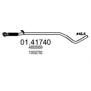 MTS Tuyau d'échappement pour FIAT: Stilo (Ref: 01.41740) pas cher