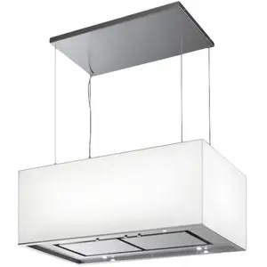 AIRONE hotte à îlot TURANDOT (60 cm - verre blanc) pas cher