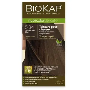 Comparateur de prix : Biokap Nutricolor Delicato Hair Dye 5.34 Châtain Miel Clair 140ml