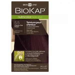 Comparateur de prix : BIOKAP Coloration pour cheveux Nutricolor Delicato châtain clair acajou 5.50