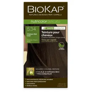 Comparateur de prix : Biokap Nutricolor Delicato Rapid Châtain Miel Clair 5.34 135ml