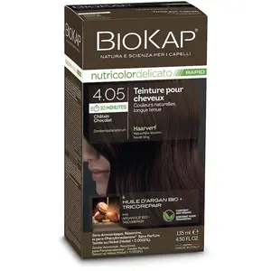 Comparateur de prix : Biokap Nutricolor Delicato Rapid Châtain Chocolat 4.05 135ml