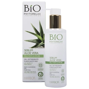 Phytorelax Laboratories HARBOR Sébum Aloe Vera Gel Nettoyant Demaquillant Visage 200 Ml,Vendu parnotino