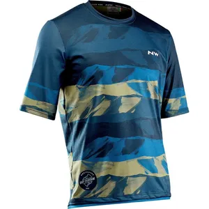 Northwave Xtrail Jersey Short Sleeve Mtb Man - Maillot VTT homme Blue / Khaki S