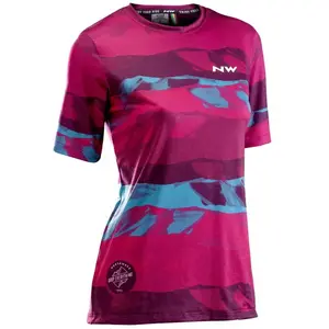 Northwave Xtrail Wmn Jersey S/S MTB - Maillot VTT femme Beetroot / Green M pas cher