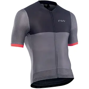 Maillot manches courtes northwave storm air gris rouge pas cher