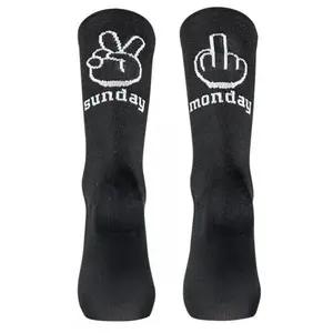 Northwave - Sunday Monday Sock - Chaussettes de cyclisme taille L, noir pas cher