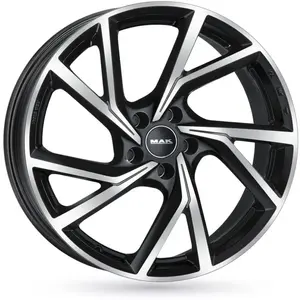 Jante Alu Mak Kassel 7.5x18 5x112 Et42 Noir Face Polie pas cher