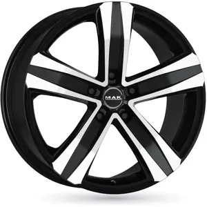 Jante Alu Mak Stone5 T 6x15 5x139.7 Et0- Noir Poli pas cher