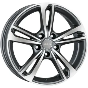 Jante Alu Mak Emblema 6.5x16 5x112 Et45 Gunmetal Face Polie pas cher