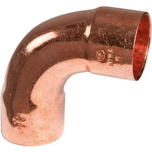 Raccord cuivre coudé 90° à souder - Femelle grand rayon - Ø 36 mm - Frabo