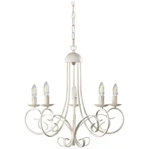 ONLI Lustre 5 lumières dkl italia pompei 5x6w blanc vieilli - dkl4885/5