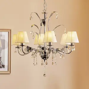 ONLI Lustre Jacqueline à 6 lampes, blanc pas cher