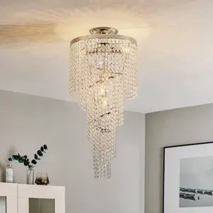 Comparateur de prix : onli Hélices Lustre/plafonnier de plafond Diam 35 cm chrome