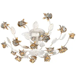 Onli carolina plafonnier semi-encastré flower design à bras multiples, ivoireVendu parluminaire