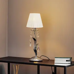 ONLI Lampe à poser Jacqueline, à 1 lampe, blanche pas cher