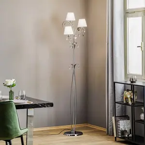 ONLI Lampadaire Jacqueline, à 3 lampes, blanc pas cher